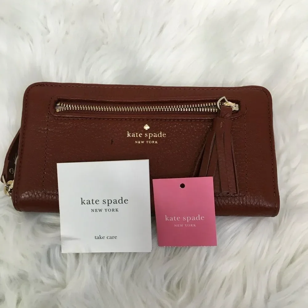 NEW Kate Spade Maroon Chester Street Neda Leather Wallet
